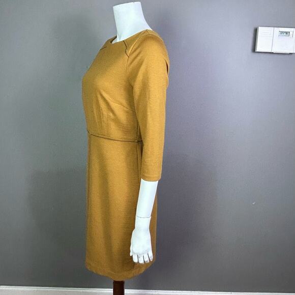 Boden dress size 8 Petite mustard yellow sheath work office tailored - Picture 5 of 10
